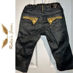 AUTHENTIC ROBIN’S JEAN | Black Pants with Gold Embellishments